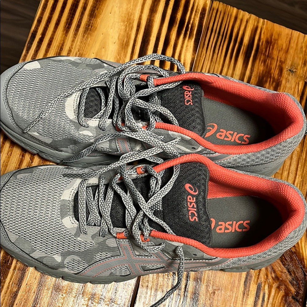 Asics Gray and Pink Athletic Sneakers - Picture 8 of 9